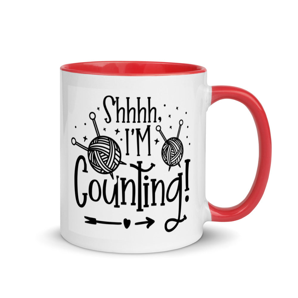 Mug with Color Inside - Shhh, I'm Counting