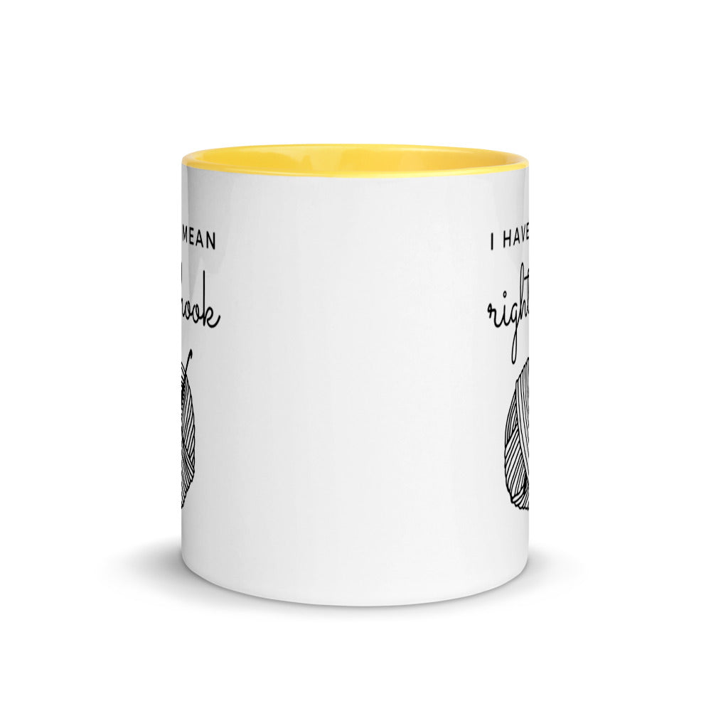 Mug with Color Inside - I Have A Mean Right Hook